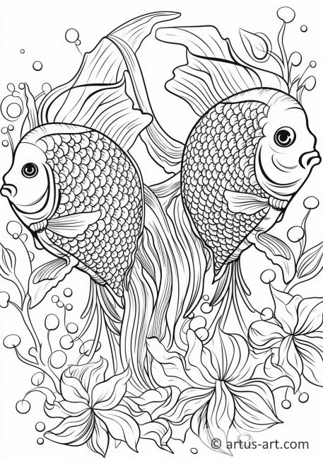 Goldfishes Coloring Page